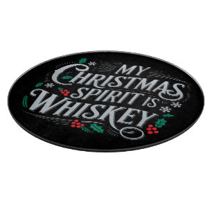 Christmas Drinking Whiskey Lovers Drinker Saying  Cutting Board
