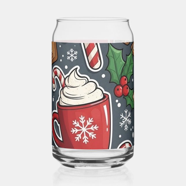 Christmas Drinkware Set Can Glass (Front)