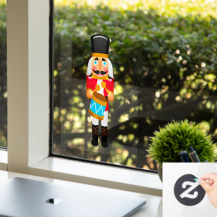 Christmas Drummer Boy Nutcracker Window Cling