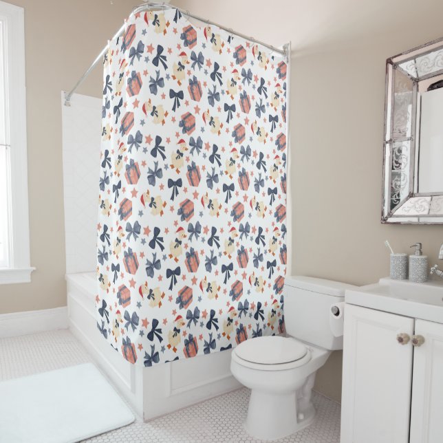 Christmas Duck Shower Curtain (In Situ)