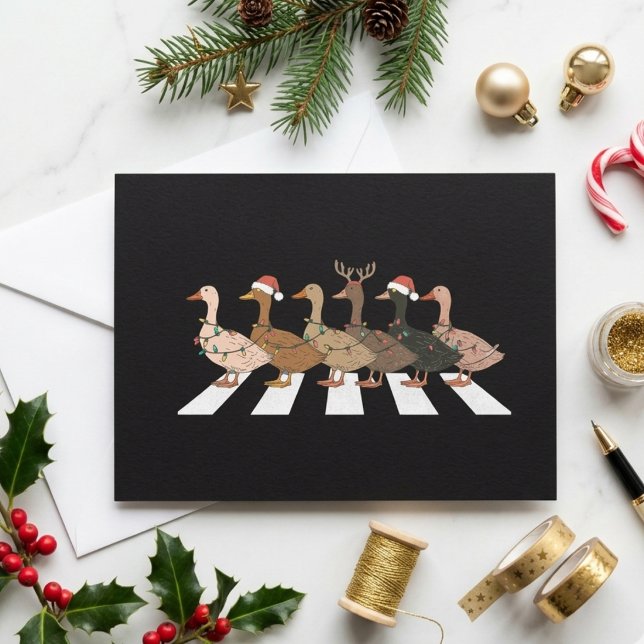 Christmas Ducks Funny Animals Xmas Farm Lover Gift Holiday Card (Creator Uploaded)