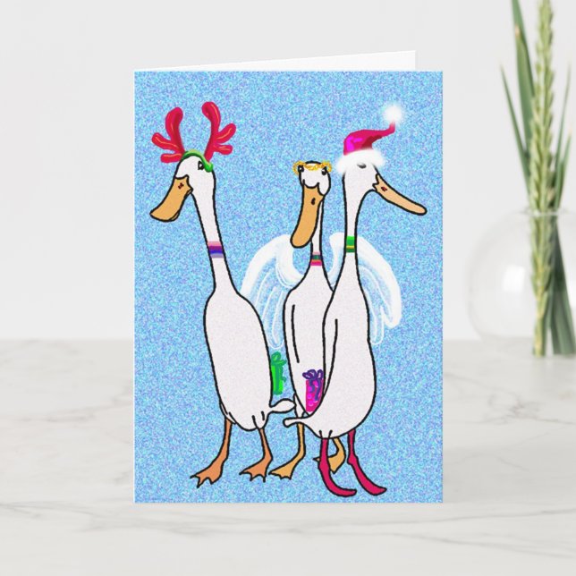 Christmas ducks holiday card (Front)