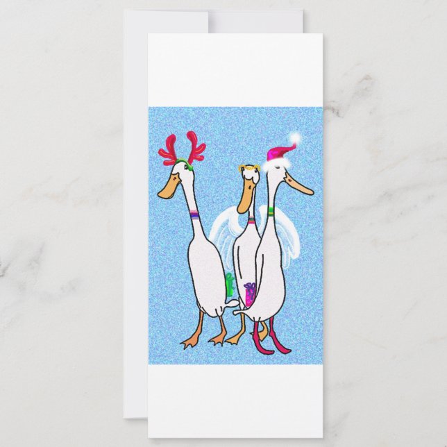 Christmas ducks party invitation (Front)