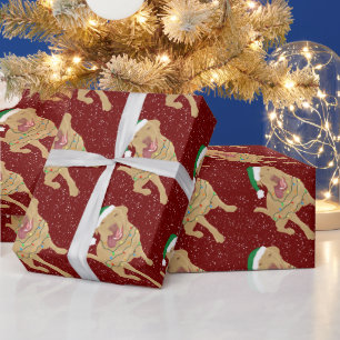 Christmas Dudley Labrador Wrapping Paper
