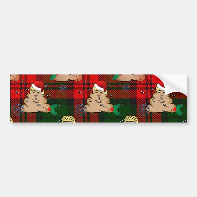 christmas dump trump bumper sticker (Front)