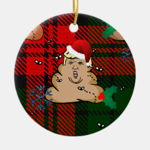 christmas dump trump ceramic ornament