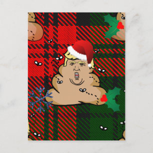 christmas dump trump holiday postcard