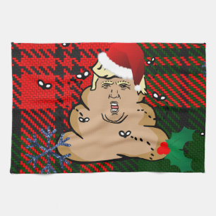 christmas dump trump kitchen towel