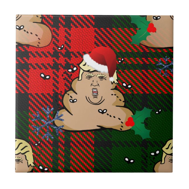 christmas dump trump tile (Front)