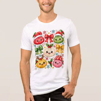 Christmas Dumpling Shirt, Kawaii Dumpling Tri-Blend Shirt