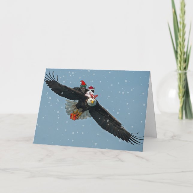 Christmas Eagle with Asio and Otis Holiday Card (Front)