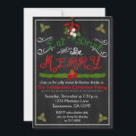Christmas Eat Drink Vintage Chalkboard Invitation<br><div class="desc">Christmas Eat Drink Vintage Chalkboard Invitation. Customize the front and back.</div>