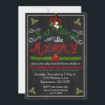 Christmas Eat Drink Vintage Chalkboard Invitation<br><div class="desc">Christmas Eat Drink Vintage Chalkboard Invitation. Customize the front and back.</div>