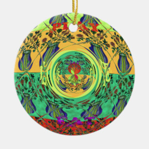 Christmas Eat Love Play Hakuna Matata Colour.png Ceramic Ornament