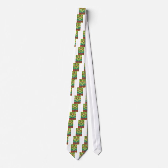 Christmas Eat Love Play Hakuna Matata Colour.png Tie (Front)