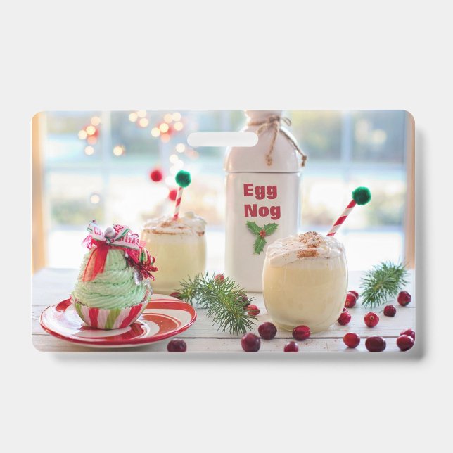 CHRISTMAS EGGNOG  BADGE (Front)
