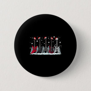 Christmas Electric Guitars Metalhead Guitarist Xma 2 Inch Round Button