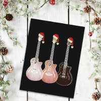 Christmas Electric Guitars Vintage Festive Retro