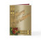 Christmas elegance card gold and red Victorian