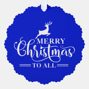 Christmas Elegance-Minimal Reindeer Design-Family Ornament Card