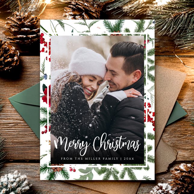 Christmas Elegant Botanical Photo Modern Holiday (Creator Uploaded)