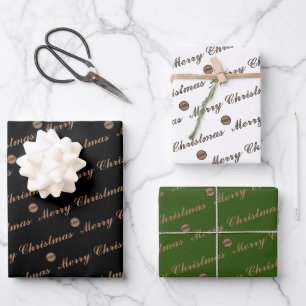 Christmas Elegant custom logo here company gift Wrapping Paper Sheet