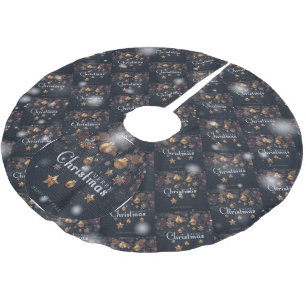 Christmas Elegant Gift Brushed Polyester Tree Skirt