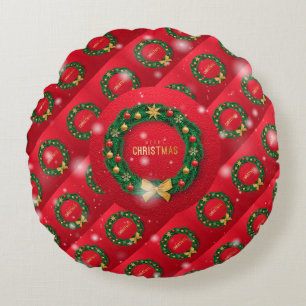 Christmas Elegant Gift Round Pillow