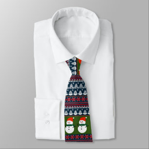 Christmas Elegant Knit Pattern Tie