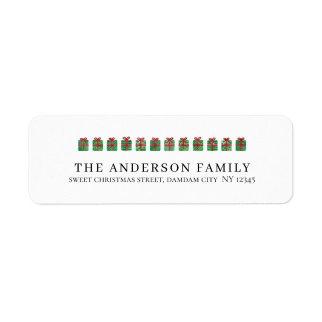 Christmas Elegant Simple Return Address (Devant)