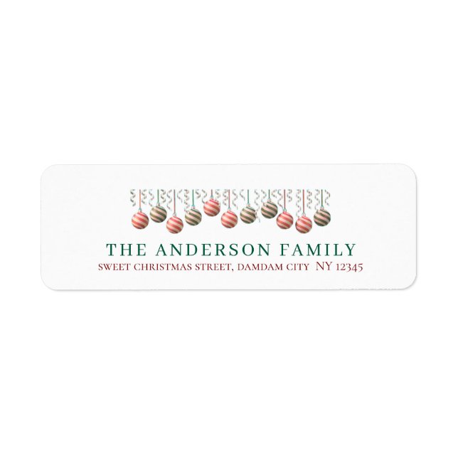 Christmas Elegant Simple Return Address (Front)