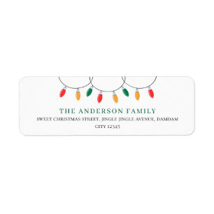 Christmas Elegant Simple Return Address