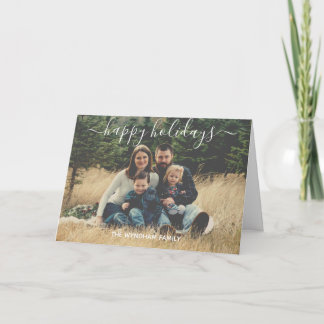 Christmas Elegant Typography Add Your Photo Templa Card