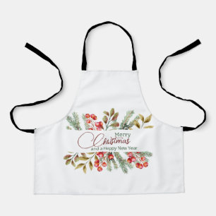 Christmas Elegant Watercolour Apron