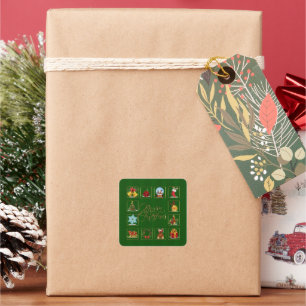 Christmas Elements Green Sticker