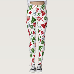 Christmas Elements Pattern Leggings