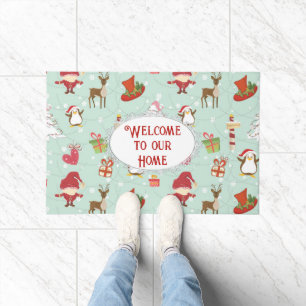 Christmas Elements Reindeer Elves Doormat
