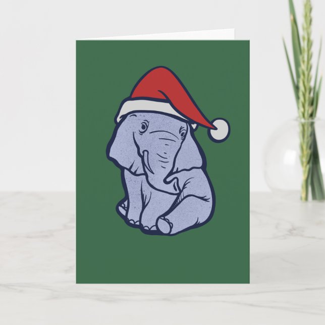 Christmas Elephant Card (Front)