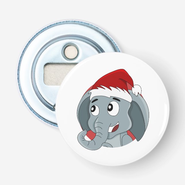 Christmas elephant cartoon bottle opener (Front)