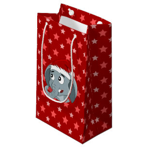 Christmas elephant cartoon small gift bag