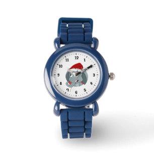 Christmas elephant cartoon watch
