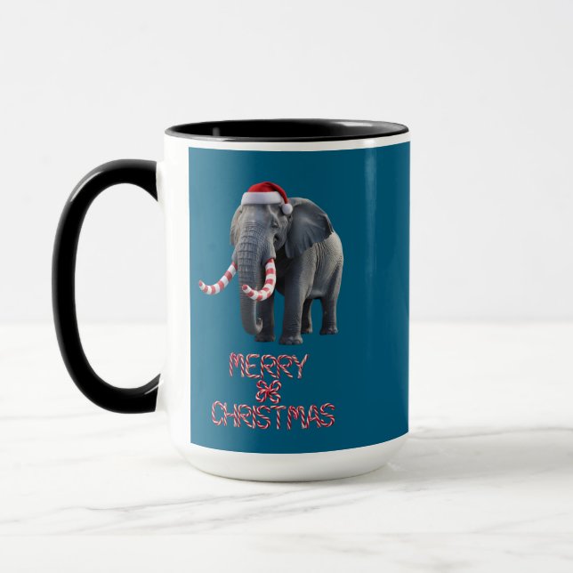 Christmas Elephant Mug (Left)