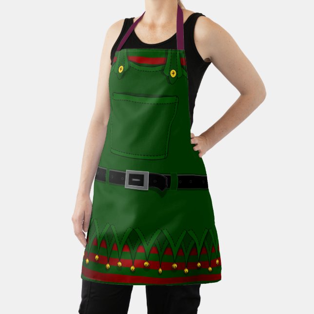 Christmas Elf Aprons Festive Holiday Costume Apron (Insitu)