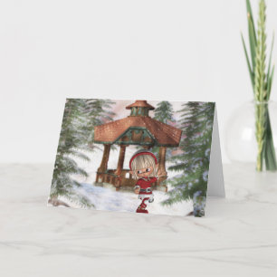 Christmas Elf at North Pole  Greeting Card
