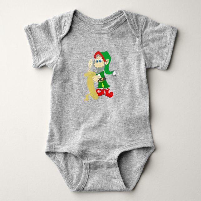 Christmas Elf Baby Bodysuit (Front)