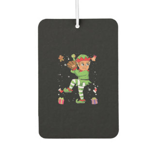 Christmas Elf Baseball Pitcherns Xmas Air Freshener