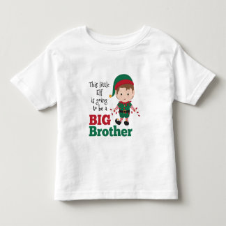 Christmas Elf Big Brother Announcement Toddler T-shirt