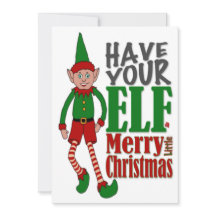 Christmas Elf Boy Greeting Card
