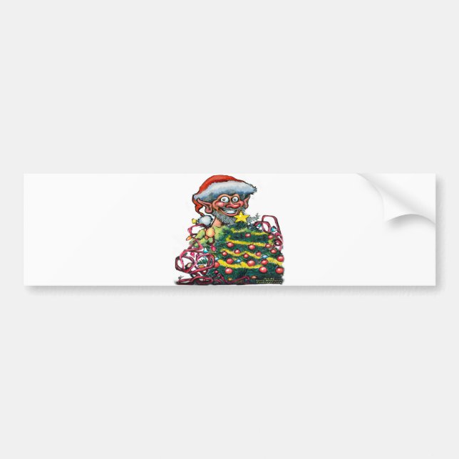 Christmas Elf Bumper Sticker (Front)