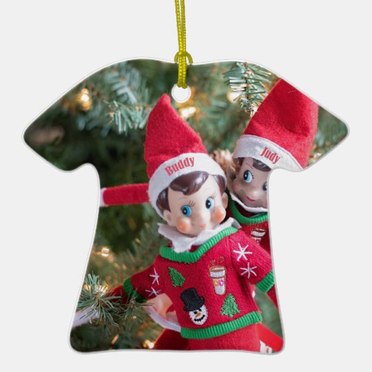 Christmas Elf Ceramic Ornament